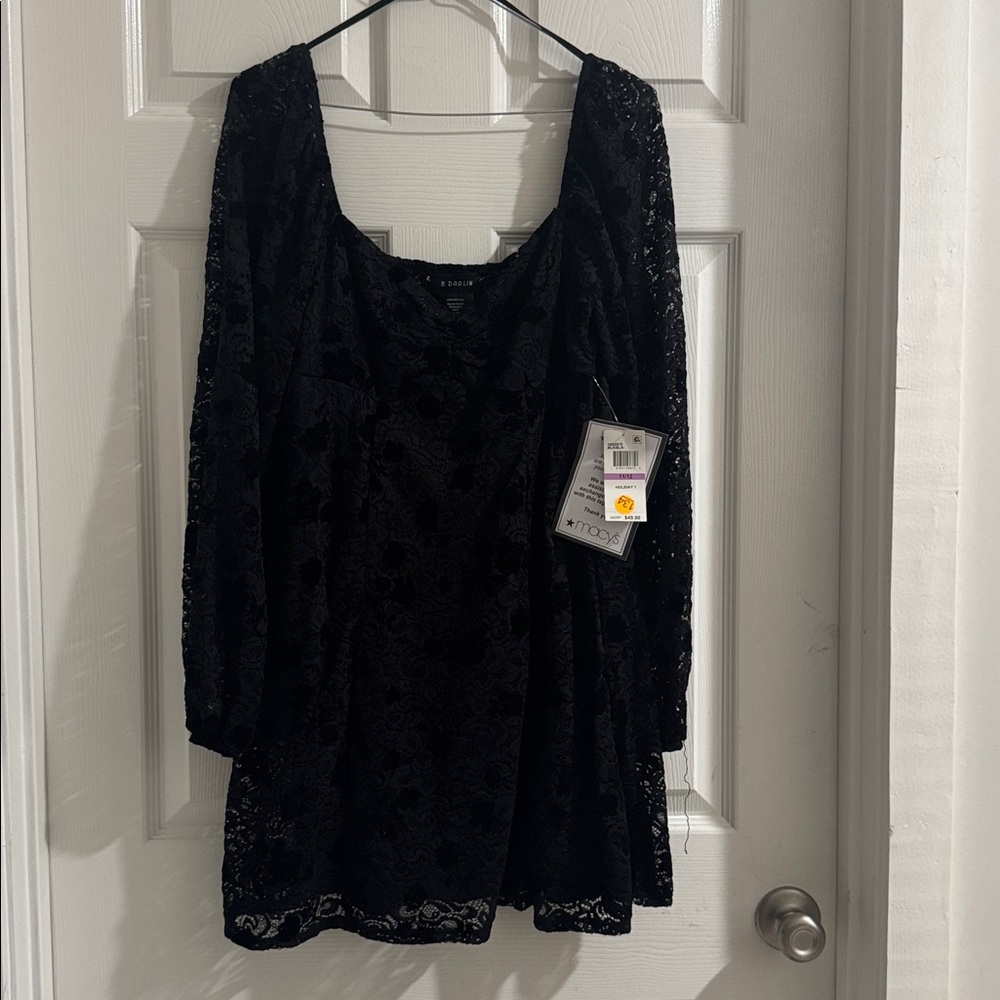 B Darlin Black Lace Dress